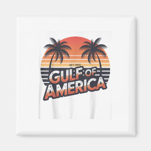 Íman Golfo Dos Eua América 2025 Bandeira Retroamericana