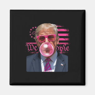 Íman Goma de Mascar Donald Trump Engraçado Rosa 4 de Ju