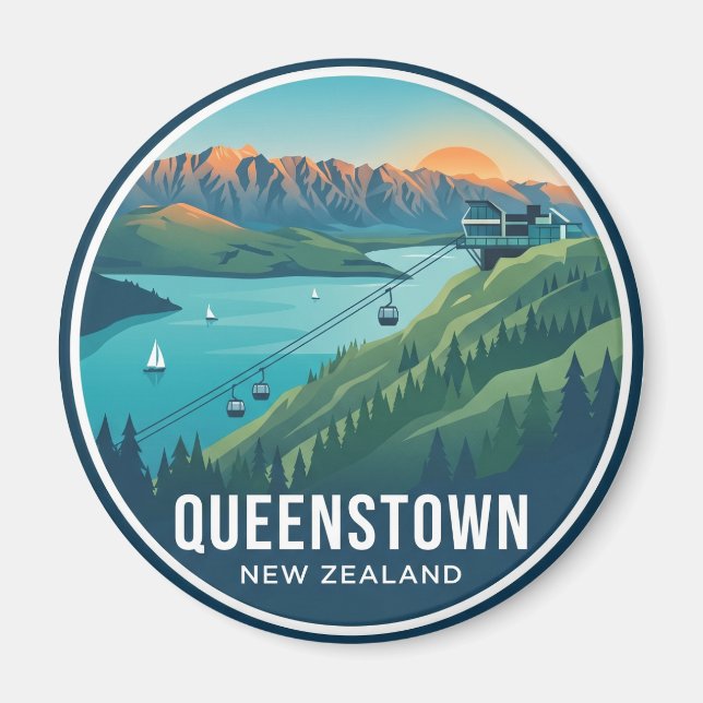 Íman Gôndola Skyline Queenstown Nova Zelândia (Frente)