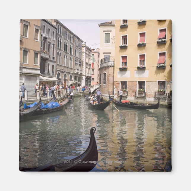 Íman Gondolas em canal, Veneza, Itália (Frente)