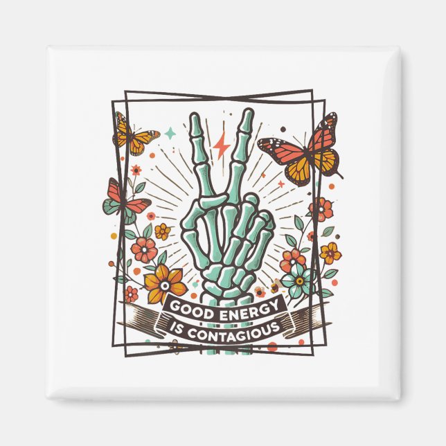 Íman Good Energy Is Contagious, Motivational Stive  (Frente)