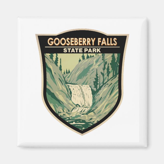 Íman Gooseberry Falls State Park Minnesota Vintage (Frente)