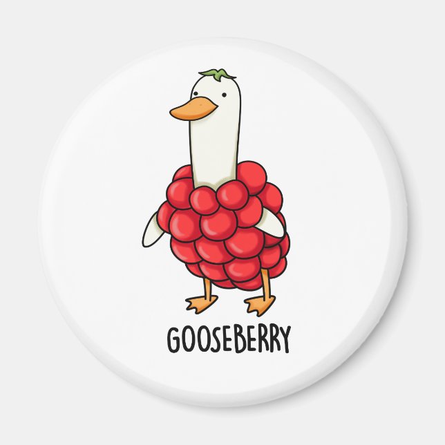 Íman Gooseberry Funny Berry Pun (Frente)