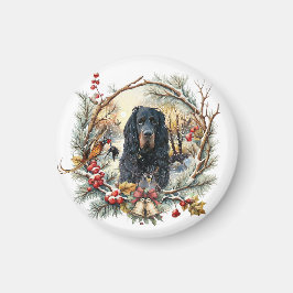 Íman Gordon Setter Christmas Joy – Seasonal Dog Art
