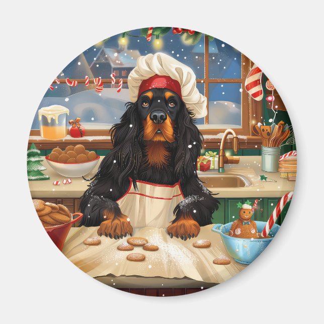 Íman Gordon Setter Festa de Natal: Panificação Festiva  (Frente)