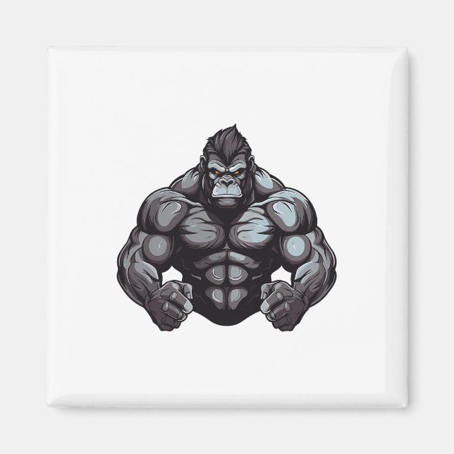 Íman Gorilla Beast Bodybuilder Workout Gym Bodybuilding (Frente)