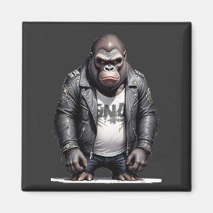 Íman Gorilla Biker Rebel em Estilo Legal de Jaqueta de