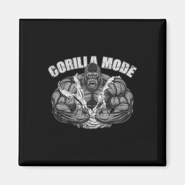 Íman Gorilla Mode Gym Ape Fitness Coach Swole Monkey  (Frente)