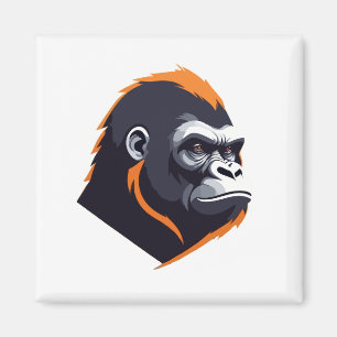 Íman Gorilla Vetor Art Animal Modern Urban Graphic