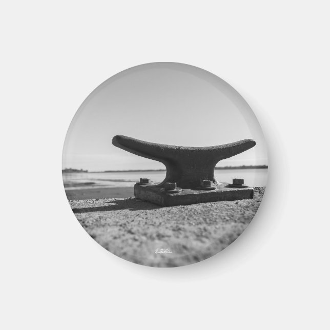 Íman gostando de tema marinho, preto e branco (Frente)