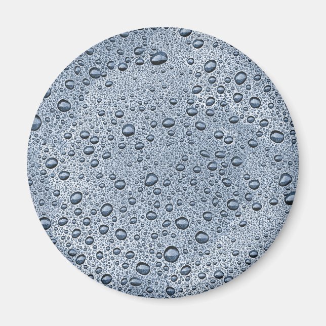 Íman Gotas de água de cinza de Gunmetal (Frente)