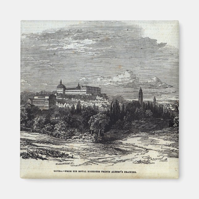 Íman Gotha, gravada por W.J. Linton (Frente)