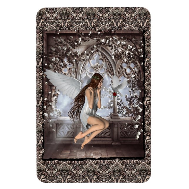 Íman Gothic Angel e sua pomba (Vertical)