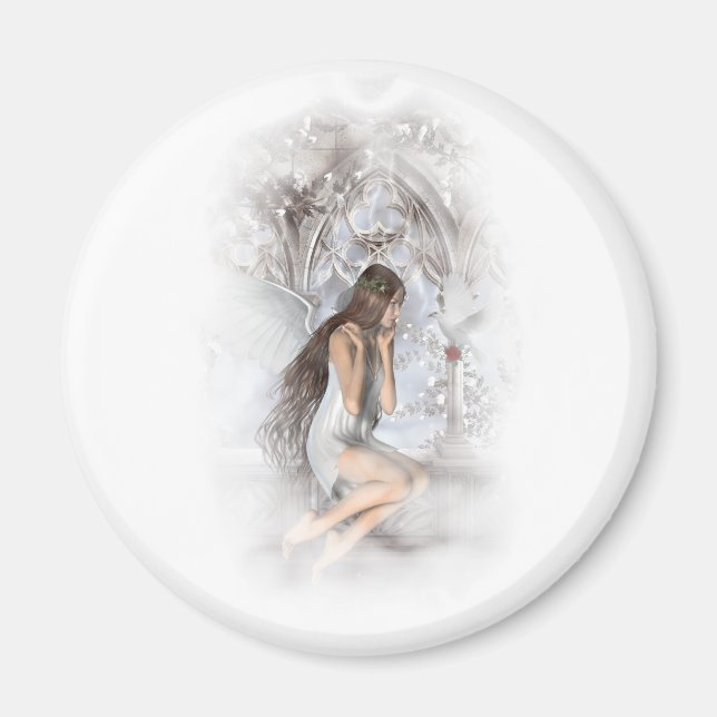 Íman Gothic Angel e sua pomba Vignette (Frente)