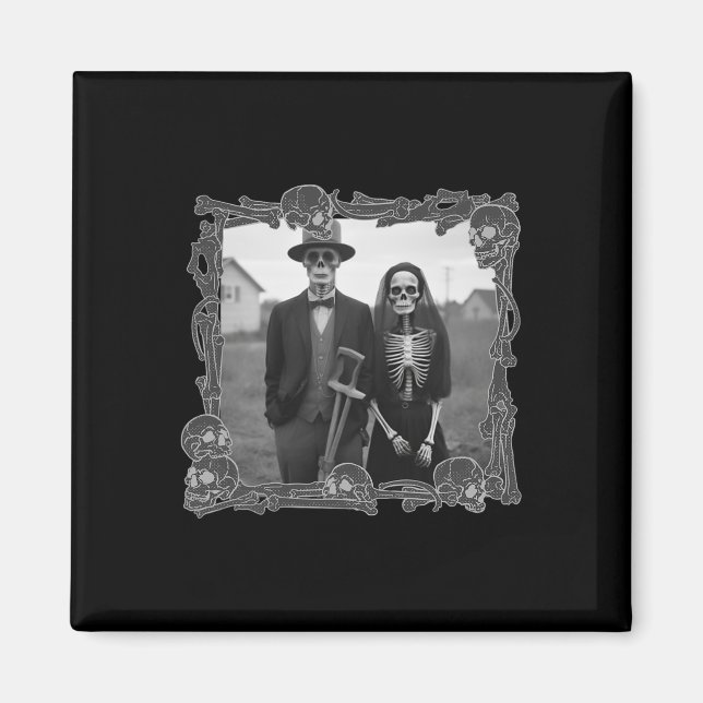 Íman Gótica Skeleton Halloween (Frente)