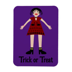 Íman Gótica Vampiro de Halloween Trick ou Treat