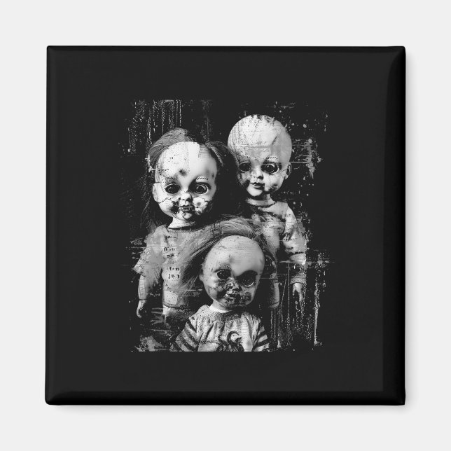 Íman Gótico de Dia das Bruxas de Torror de Boneca Assus (Frente)