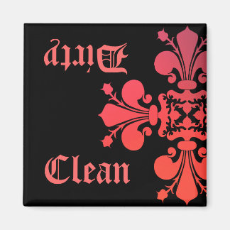 Íman Gótico do rico fleur de lys damask clean