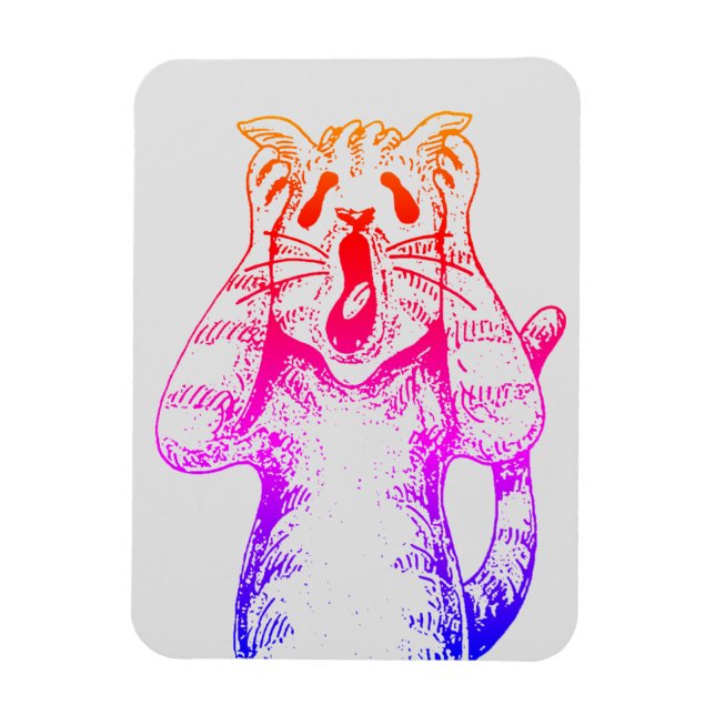 ÍMAN  GÓTICO HORROR CAT DRAMA, ALGUÉM MOVEU CAIXA DE LIT (Vertical)