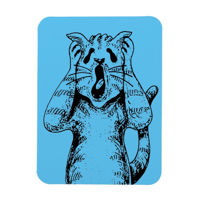 ÍMAN  GÓTICO HORROR CAT DRAMA, ALGUÉM MOVEU CAIXA DE LIT (Vertical)