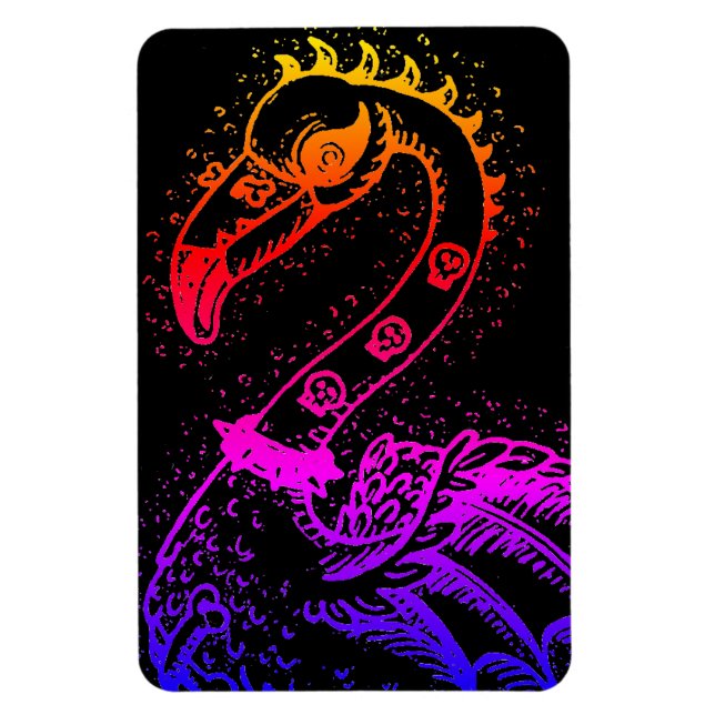 ÍMAN  GÓTICO PUNK ROCKER FLAMINGO, HÁBULAS, CABELO ESPIR (Vertical)