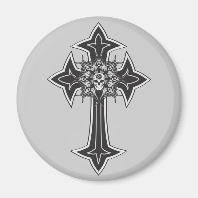 Íman Gótico Skull Cross (Frente)