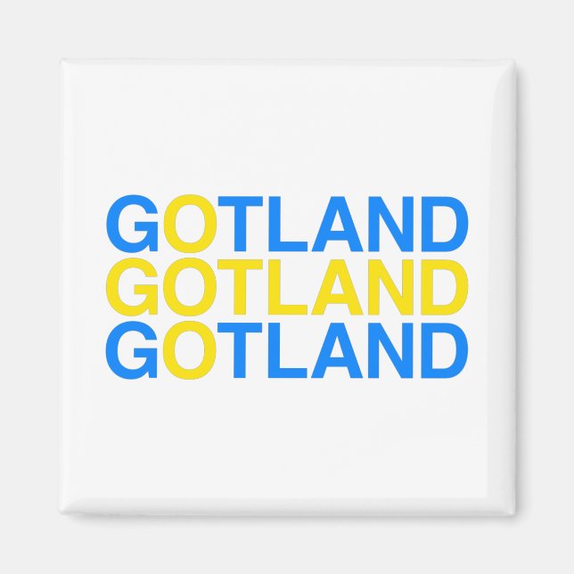 Íman GOTLAND — Bandeira sueca (Frente)