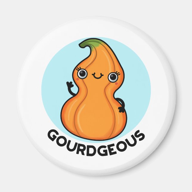 Íman Gourd Gourd Veggie Pun (Frente)
