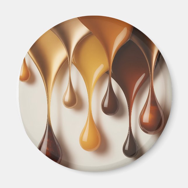 Íman Gouttes Dorées - Art Liquide Luxe - Magnet (Frente)