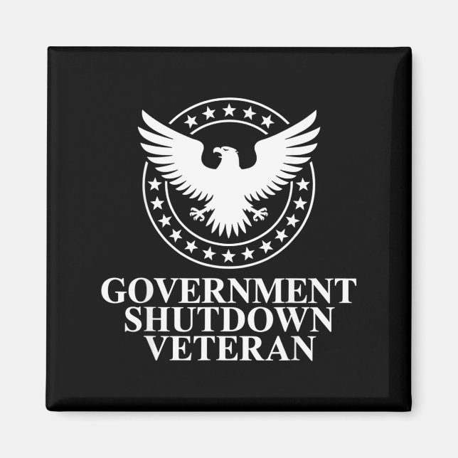Íman Government Shutdown Veteran Eagle Patriotic Litica (Frente)