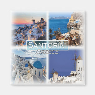 Íman GR0113 Europa, Grécia, Santorini, geladeira
