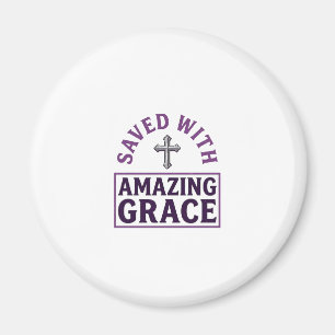 Íman Graça Incrível Cruz Cristã Vintage