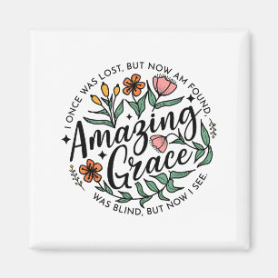 Íman Graça Incrível Flor Silvestre Cristã Jesus Feliz P