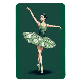 Íman Graceful Ballerina Puzzle – Elegant Dancer on Gree