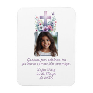 Íman Gracias Mi Primera Comunitat con Foto Flores