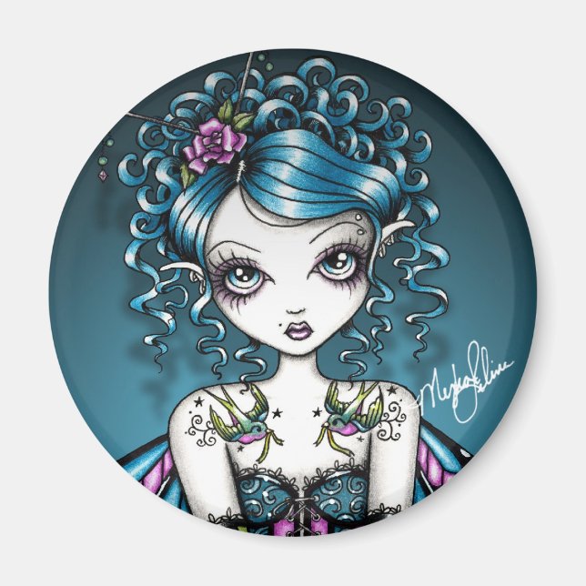 Íman Gracie Gothic Couture Swallow Tattoo Fairy (Frente)