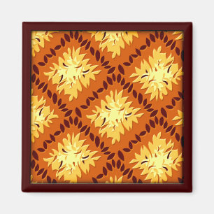 Íman Grade da flor do art deco - abóbora (ímã)