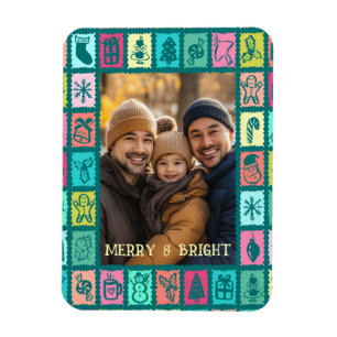 Íman Grade de Natal Caprichosa Foto Personalizada Cute 