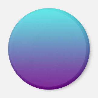Íman Gradiente de Fundo Simples Turquesa Azul Roxo