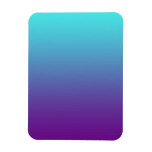 Íman Gradiente de Fundo Simples Turquesa Azul Roxo
