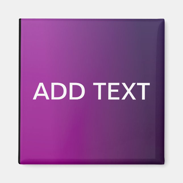 Íman Gradiente Roxo Ombre Moderno e Texto Branco Editáv (Frente)
