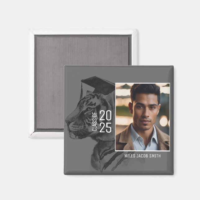 Íman Graduação - Adicione sua foto (Front/Back)