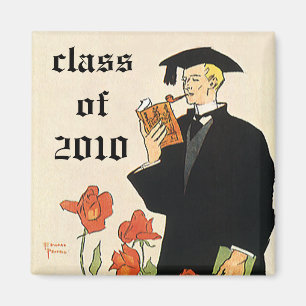 Íman Graduação Antiga, Graduado Lendo um Livro