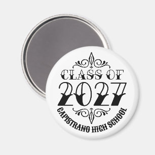 Íman Graduação da Turma de 2027 no Estilo Cinza Tat