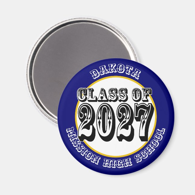 Íman Graduação da Turma de 2027 Ocidental (Front/Back)