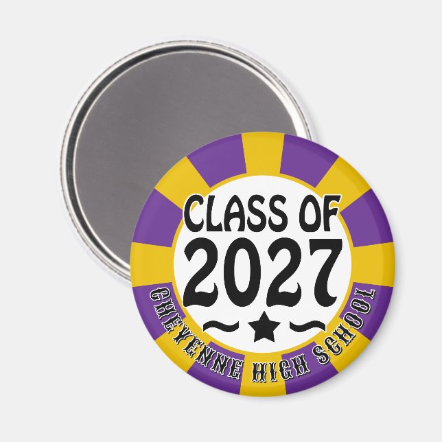 Íman Graduação da Turma Estelar de 2027 (Front/Back)