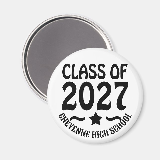 Íman Graduação da Turma Estelar de 2027 (Front/Back)