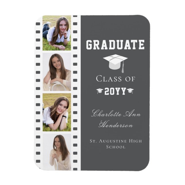 Íman Graduação de Colagem de Fotos em Filmstrip Quatro  (Vertical)