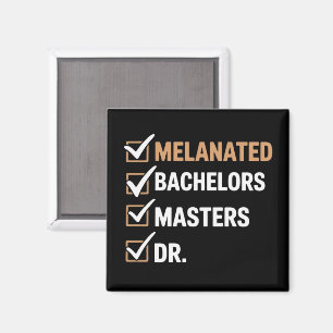 Íman Graduação de Doutorado Melanizado PhD EDD Bacharel