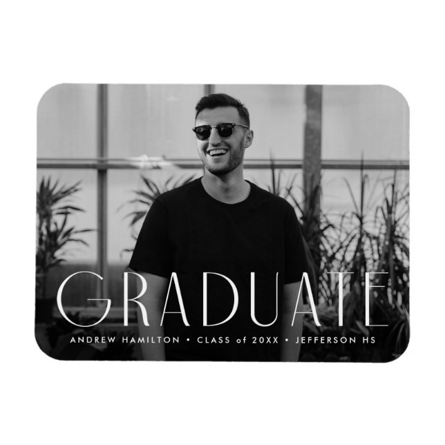 Íman Graduação de Foto de Simplicidade Moderna (Horizontal)